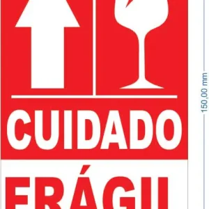 Etiqueta Adesiva Frágil Líquidos 100x150mm