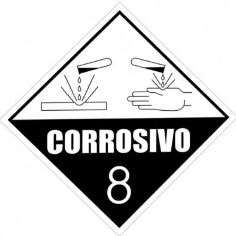 Etiqueta Adesiva Corrosivo 100x100mm - Imagem 3