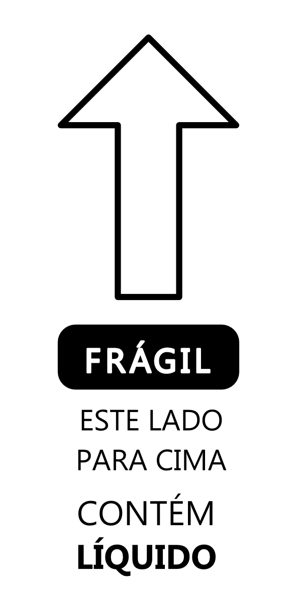 Etiqueta Adesiva Frágil Líquidos 100x50mm - Imagem 2